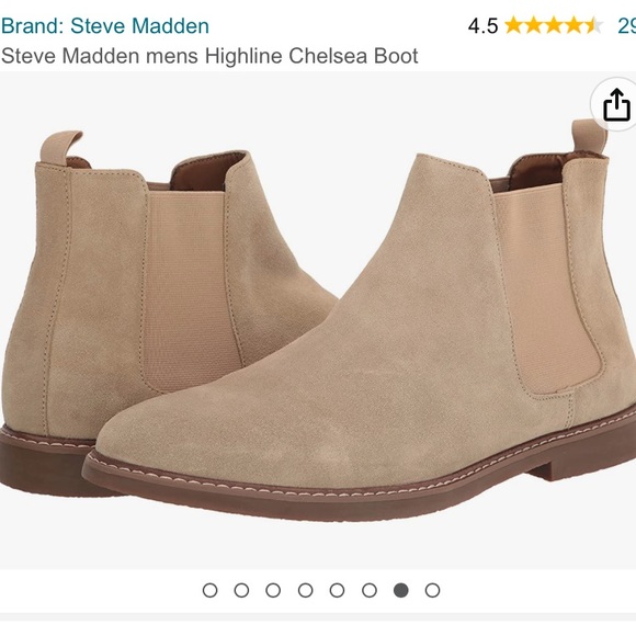 NWOT STEVE MADDEN Sand Suede Chelsea Boots - Picture 3 of 9